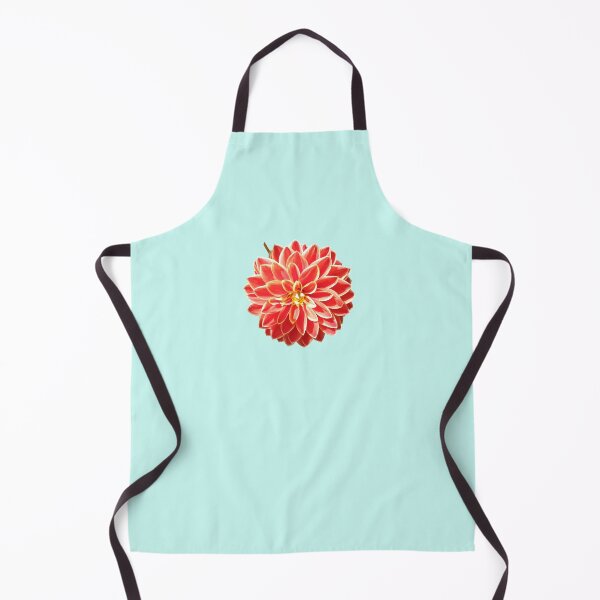 Item preview, Dahlia Red Pink Coral Dahlia For Bringing Positive Vibes and Strength To Oneself and The World Light Turquoise Background designed and sold by BOKEbyTC.
