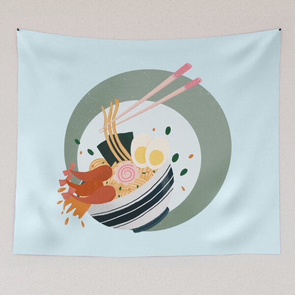 Item preview, Ramen retro bubble badge designed and sold by Home Cyn Home.