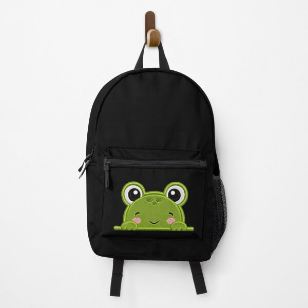 Item preview, Cute Baby Frog Peek Embroidery Illustration designed and sold by ColorSplash123.