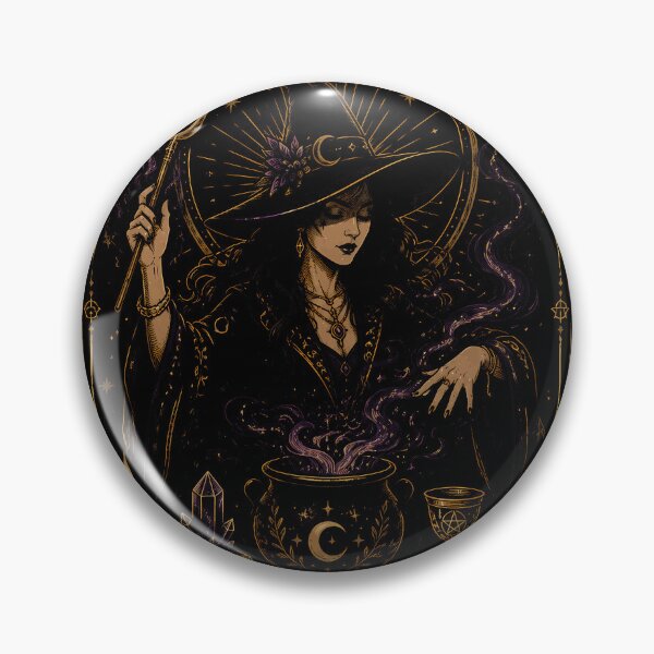 Item preview, Mystical witch with cauldron and cosmic elements halloween designed and sold by rafaeltto.