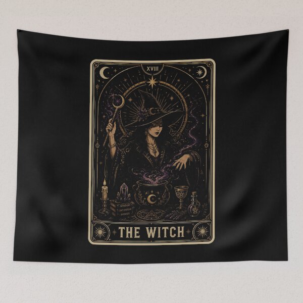 Item preview, Mystical witch with cauldron and cosmic elements halloween designed and sold by rafaeltto.