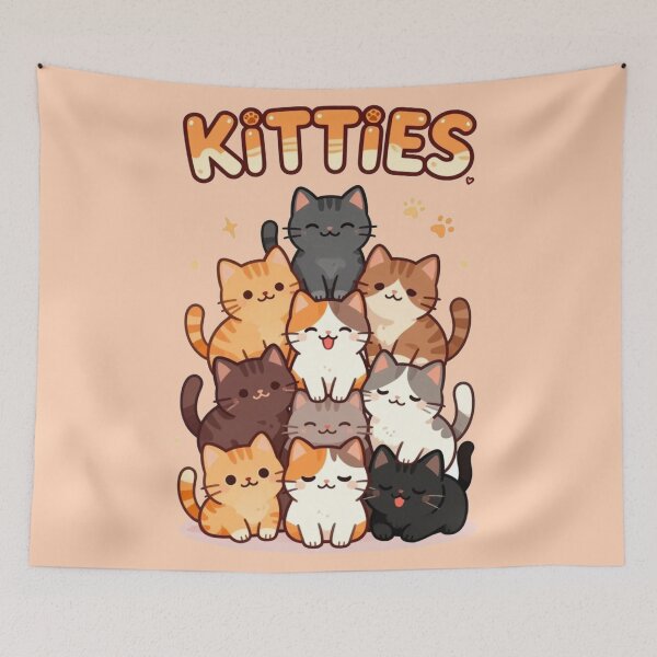 Item preview, Cute Cute Kitties Stack - Kawaii Cats & Kittens Cute Animal Pattern designed and sold by BLUESKY11a.
