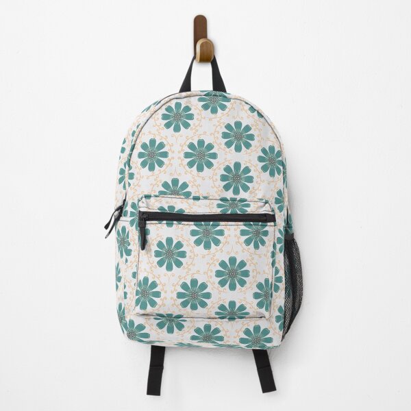 Item preview, Daisy Vine - Deep Teal and Sand Gold on Off-White designed and sold by artistmaria.