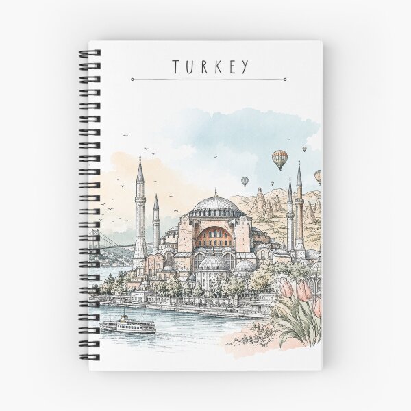 Item preview, Turkey Landmarks Vintage Travel Poster Minimal Watercolor designed and sold by Sketchbook Studio by Aqsaa.