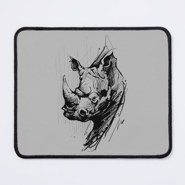 Item preview, Rhinoceros Pen Drawing designed and sold by amidst-no-whale.