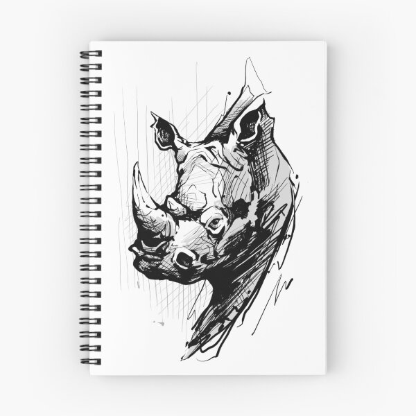 Item preview, Rhinoceros Pen Drawing designed and sold by amidst-no-whale.