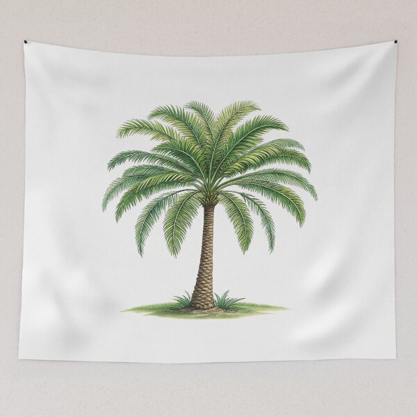 Item preview, Elegant Tropical Palm Tree | Realistic Botanical Nature Illustration designed and sold by Awarrie.