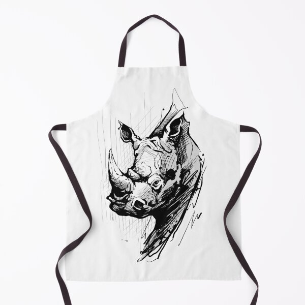 Item preview, Rhinoceros Pen Drawing designed and sold by amidst-no-whale.
