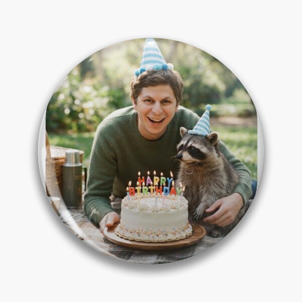 Item preview, Michael cera raccoon picnic raccoons animal pet nature meme memes funny parody christmas birthday  designed and sold by CheeseBlueprint.