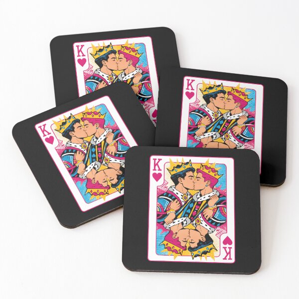 Item preview, King of Hearts Gay Couple Playing Cards designed and sold by wansilastomi.