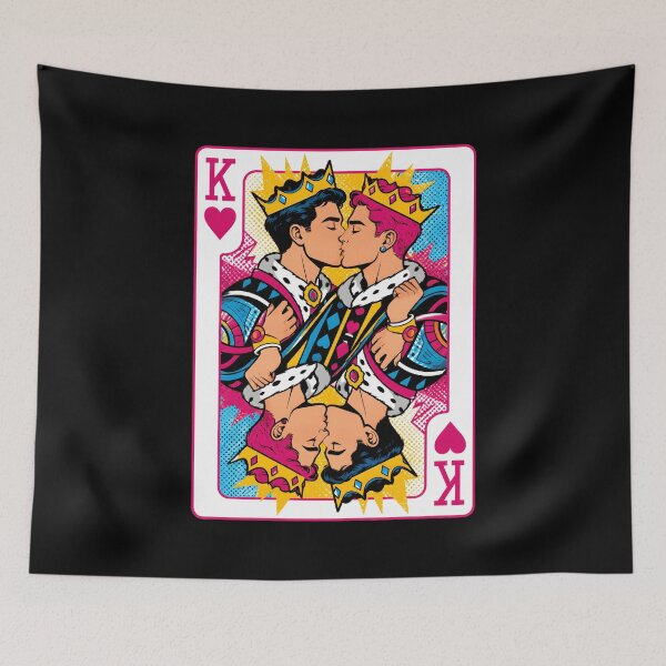 Item preview, King of Hearts Gay Couple Playing Cards designed and sold by wansilastomi.