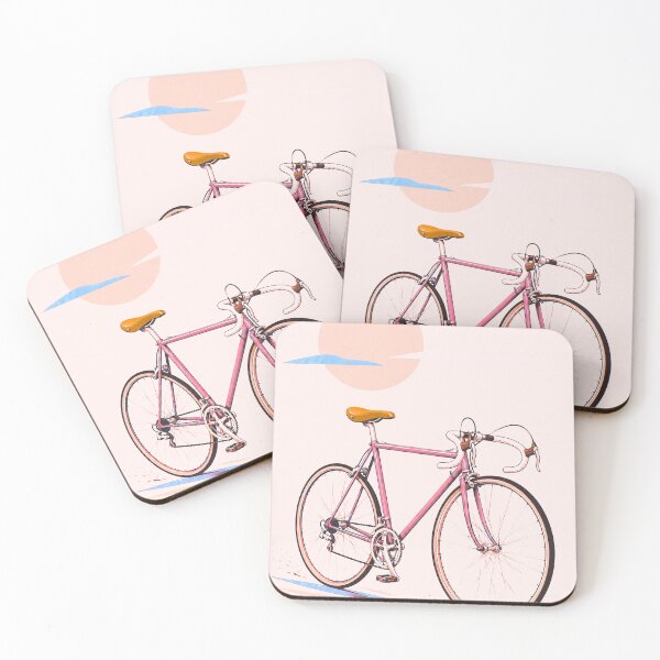 Item preview, The Ride — Solo Bike/pink designed and sold by WanderEastArt.