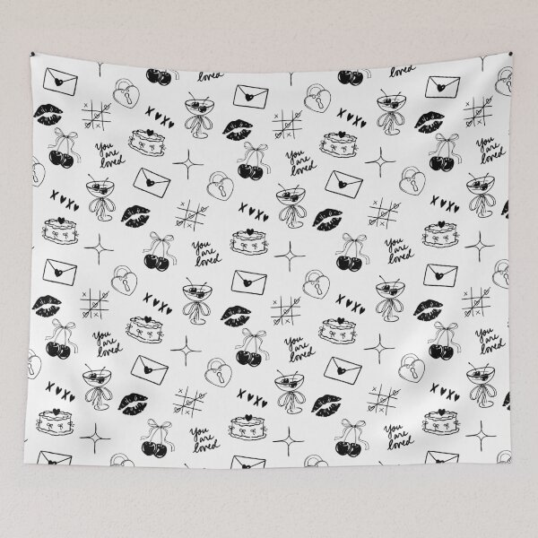 Item preview, Cute Love Doodle Pattern Y2K designed and sold by jianina-alondra.