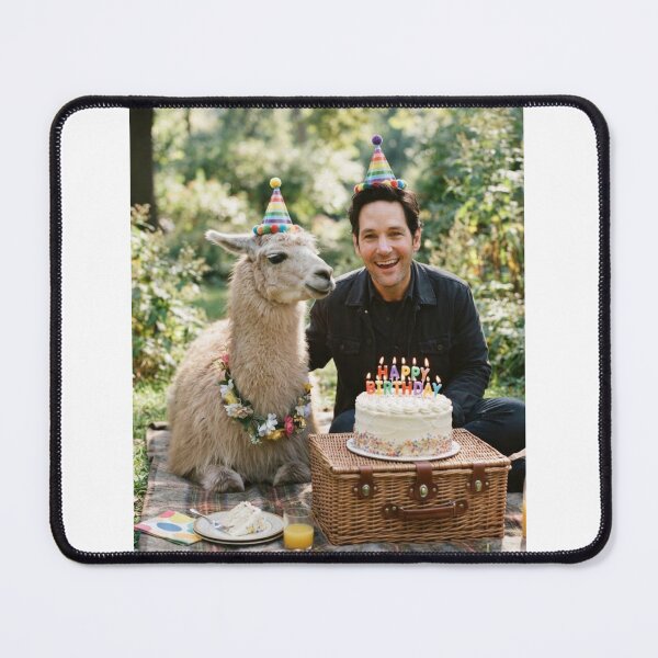 Item preview, Paul rudd Llama picnic llamas animal pet nature meme memes funny parody christmas birthday designed and sold by CheeseBlueprint.