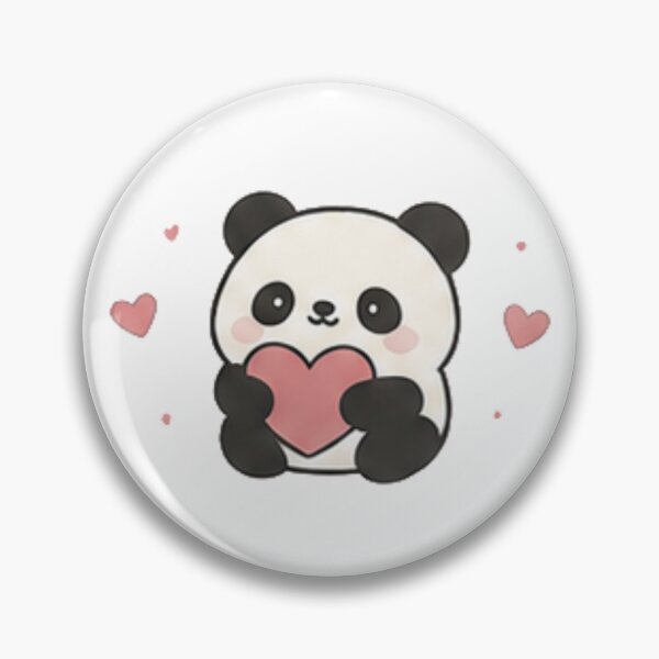 Item preview, Cute Kawaii Panda Holding Heart Valentine Love Aesthetic designed and sold by Rehnair.