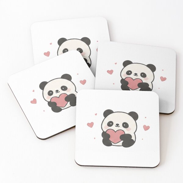 Item preview, Cute Kawaii Panda Holding Heart Valentine Love Aesthetic designed and sold by Rehnair.