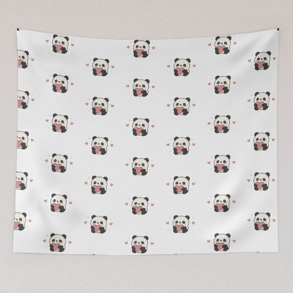 Item preview, Cute Kawaii Panda Holding Heart Valentine Love Aesthetic designed and sold by Rehnair.