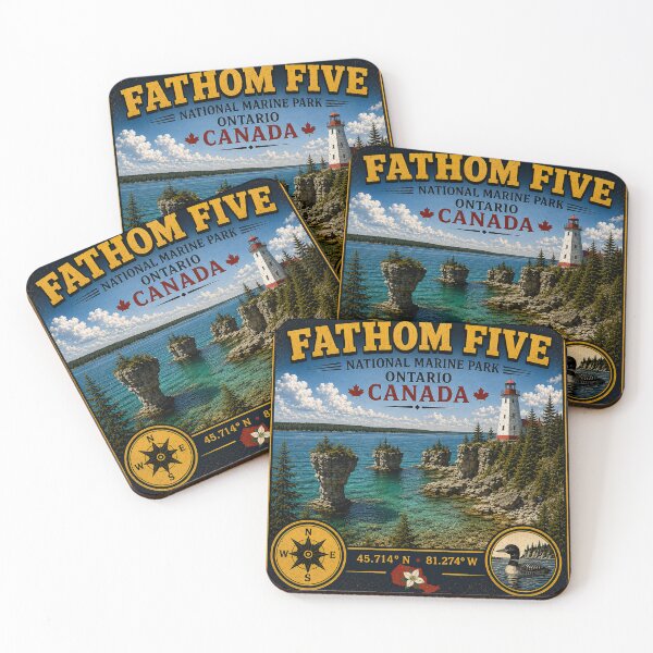 Item preview, Fathom Five National Marine Park Vintage Travel Sticker | Ontario designed and sold by naturalsurvival.