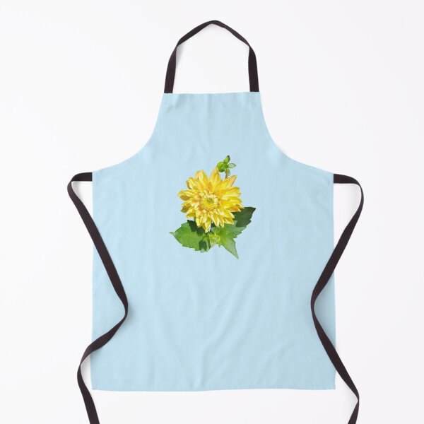 Item preview, Dahlia Gelber Vulcan Yellow For Bringing Positive Vibes and Strength To Oneself and The World Baby Blue Background designed and sold by BOKEbyTC.