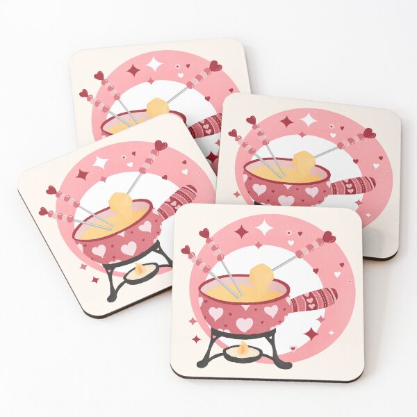 Item preview, Swiss Cheese Fondue Love - pink retro bubble badge designed and sold by Home Cyn Home.