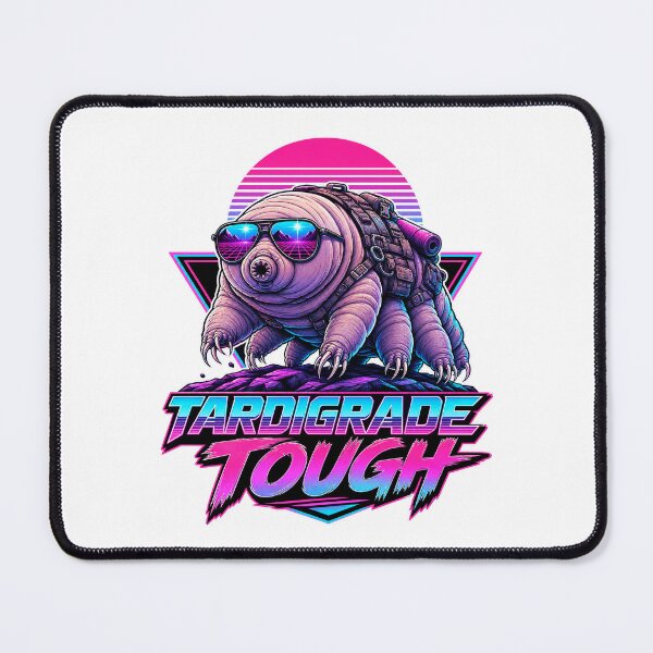 Item preview, Tardigrade Tough - Indestructible Water Bear Retro Synthwave T-Shirt designed and sold by Inky Atlas.