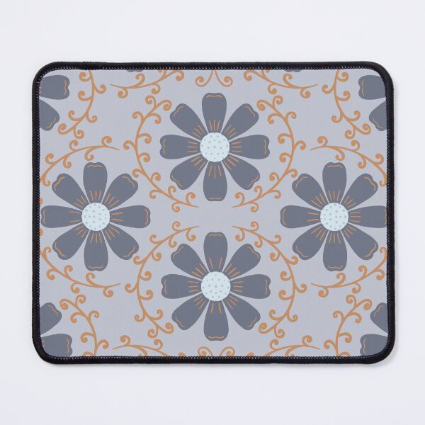 Item preview, Daisy Vine - Slate Blue and Caramel on Dusty Lilac designed and sold by artistmaria.