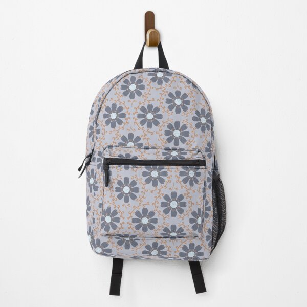 Item preview, Daisy Vine - Slate Blue and Caramel on Dusty Lilac designed and sold by artistmaria.
