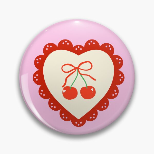 Item preview, Cherry Heart Retro Valentine Pattern designed and sold by jianina-alondra.