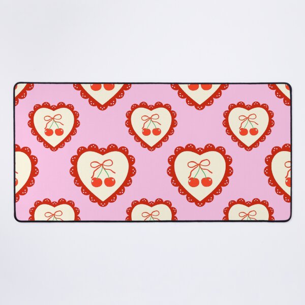 Item preview, Cherry Heart Retro Valentine Pattern designed and sold by jianina-alondra.
