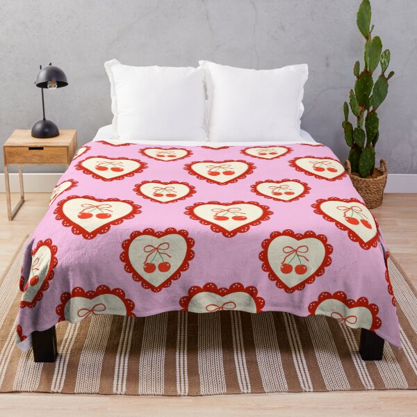 Item preview, Cherry Heart Retro Valentine Pattern designed and sold by jianina-alondra.