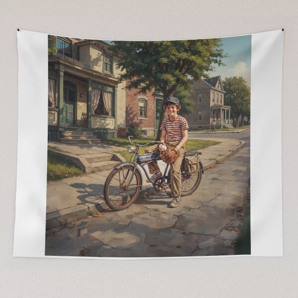 Item preview, Nostalgic Portrait Of Teenage Baseball Player designed and sold by Home Decor Art.