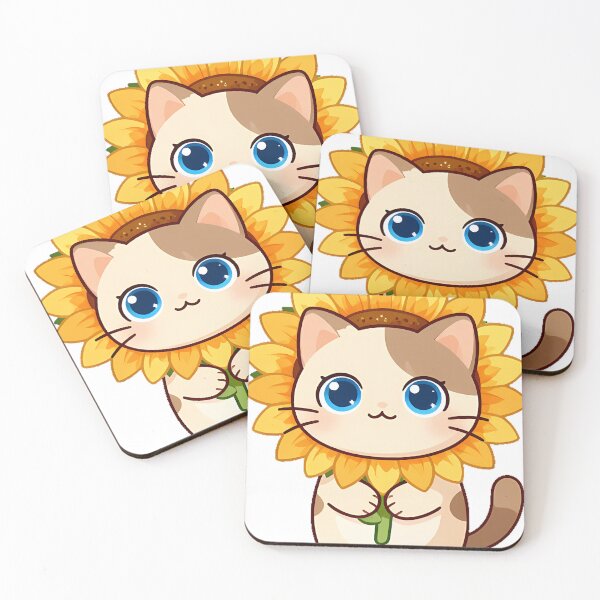 Item preview, Ragdoll Cat with Sunflower Crown designed and sold by pumsquare.