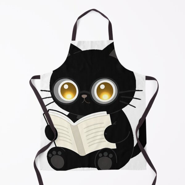 Item preview, Black Cat Reading an Open Book designed and sold by IllumeInk.
