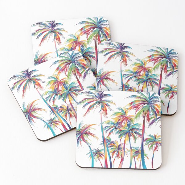 Item preview, Rainbow Palm Trees | Colorful Tropical Paradise Botanical Art designed and sold by Awarrie.