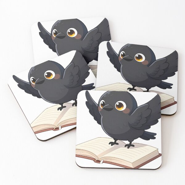 Item preview, Raven Perched on Open Book designed and sold by IllumeInk.