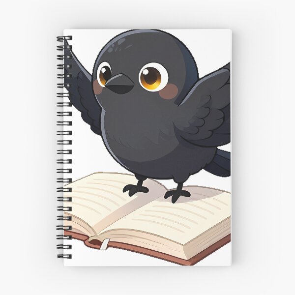 Item preview, Raven Perched on Open Book designed and sold by IllumeInk.