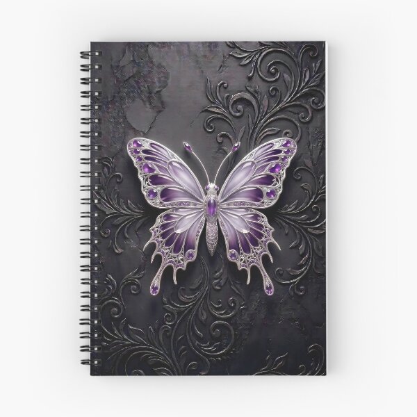 Item preview, Gothic Silver Purple and Lavender Butterfly Art designed and sold by LuisWorks.