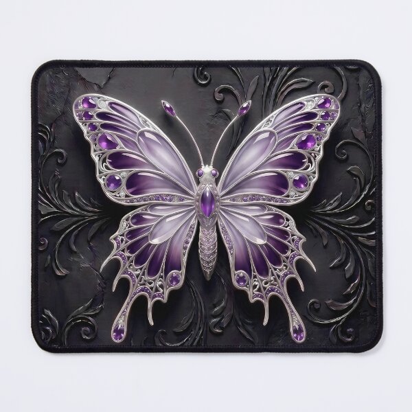 Item preview, Gothic Silver Purple and Lavender Butterfly Art designed and sold by LuisWorks.