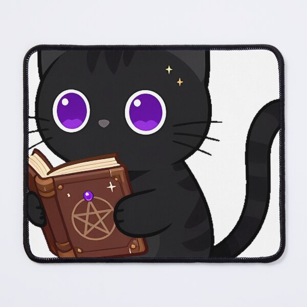 Item preview, Black Cat with Spellbook and Stars designed and sold by IllumeInk.