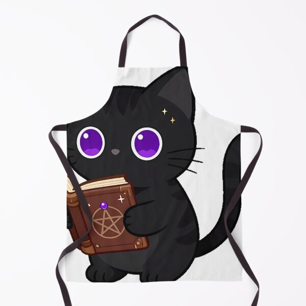 Item preview, Black Cat with Spellbook and Stars designed and sold by IllumeInk.