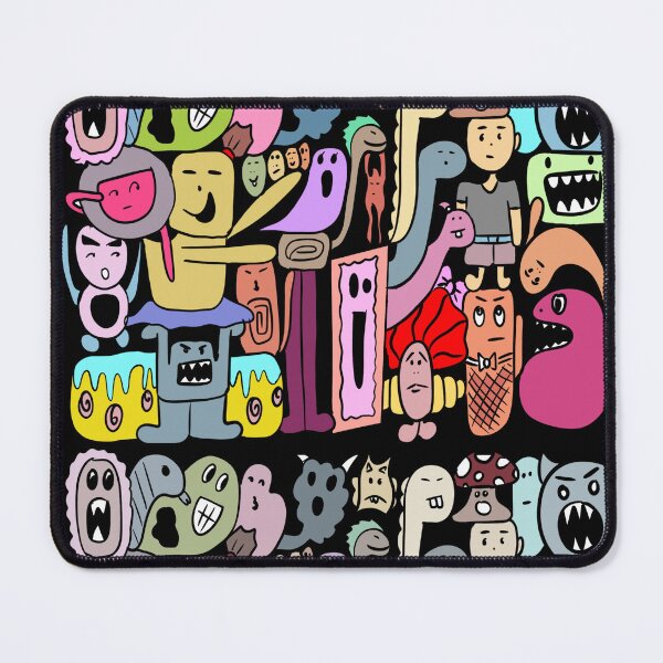 Item preview, Cute Doodle Monster Crowd | Funny Cartoon Characters Illustration designed and sold by Mohng Talulenz.