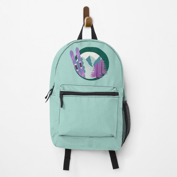 Item preview, Retro Ski Badge - green and purple designed and sold by Home Cyn Home.