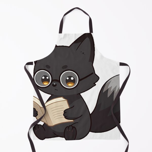 Item preview, Black Fox with Book and Glasses designed and sold by IllumeInk.