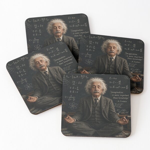 Item preview, Einstein Meditation Shirt - Imagination Is More Important Than Knowledge - Albert Einstein Quote Tee designed and sold by Lumawear .