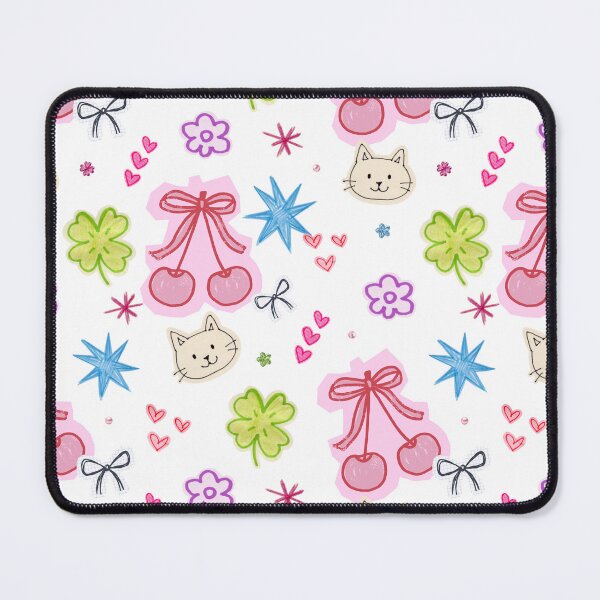 Item preview, Cute Cherry Cat Kawaii Pattern designed and sold by jianina-alondra.
