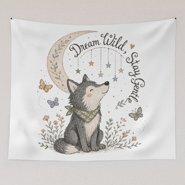 Item preview, Moonbeam Pup - Cute Wolf designed and sold by bapupa.