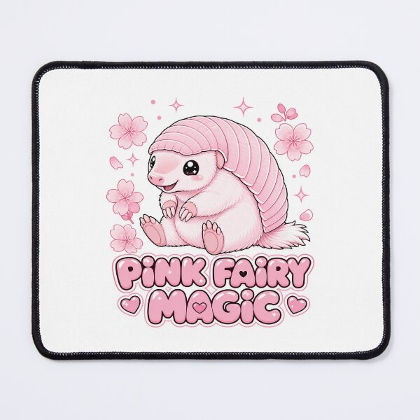 Item preview, Pink Fairy Magic - Cute Kawaii Pink Fairy Armadillo T-Shirt designed and sold by Inky Atlas.