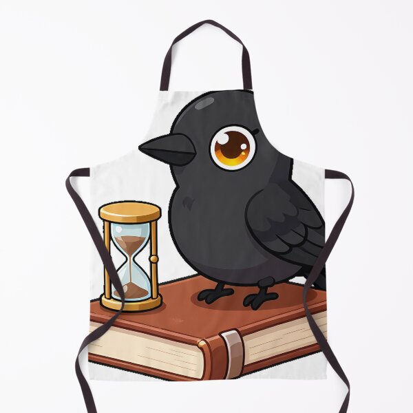 Item preview, Raven Sitting on Book with Hourglass designed and sold by IllumeInk.