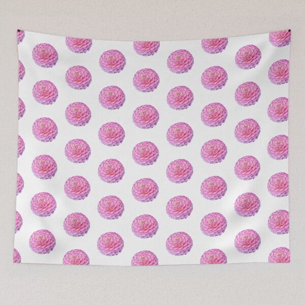 Item preview, Pink Pompon Dahlia Wizard Of Oz For Bringing Positive Vibes and Strength To Oneself and The World White Background designed and sold by BOKEbyTC.