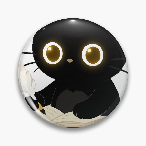 Item preview, Black Cat with Journal and Quill designed and sold by IllumeInk.
